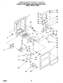 08 - Dispenser Front parts for Whirlpool Refrigerator ED25DQXDW02 from AppliancePartsPros.com