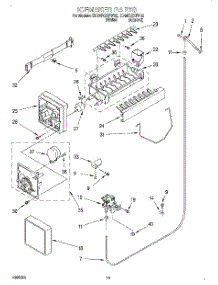 12 - Icemaker, Lit / Optional parts for Whirlpool Refrigerator ED25RQXFW02 from AppliancePartsPros.com