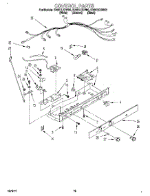 12 - Control, Lit / Optional parts for Whirlpool Refrigerator ED22DLXDN00 from AppliancePartsPros.com