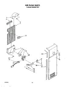 11 - Air Flow parts for Whirlpool Refrigerator ED25DWXTG01 from AppliancePartsPros.com