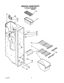 05 - Freezer Liner parts for Whirlpool Refrigerator ED22DKXXN00 from AppliancePartsPros.com