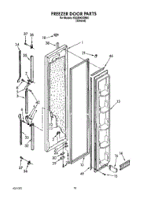 08 - Freezer Door, Lit / Optional parts for Whirlpool Refrigerator ED22DKXXN00 from AppliancePartsPros.com