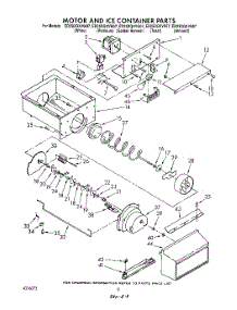 06 - Motor And Ice Container parts for Whirlpool Refrigerator ED25DQXVG07 from AppliancePartsPros.com
