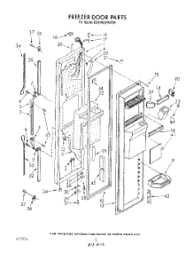 08 - Freezer Door parts for Whirlpool Refrigerator ED25RQXWW00 from AppliancePartsPros.com