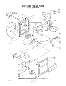 09 - Dispenser Front parts for Whirlpool Refrigerator ED25RQXWW00 from AppliancePartsPros.com