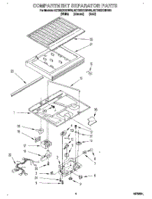 03 - Compartment Separator parts for Whirlpool Refrigerator 8ET20ZKXBN00 from AppliancePartsPros.com