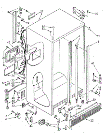 Cabinet parts for Whirlpool Refrigerator ED20AKXSN02 from AppliancePartsPros.com