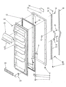 Refrigerator Door parts for Whirlpool Refrigerator ED20AKXSN02 from AppliancePartsPros.com