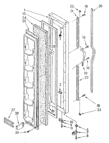 Freezer Door parts for Whirlpool Refrigerator ED20AKXSN02 from AppliancePartsPros.com