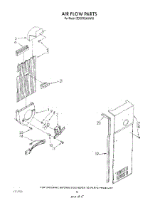 11 - Air Flow parts for Whirlpool Refrigerator ED25RQXWW00 from AppliancePartsPros.com