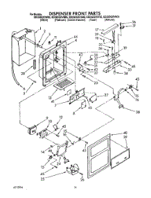 09 - Dispenser Front parts for Whirlpool Refrigerator ED25DQXVF05 from AppliancePartsPros.com