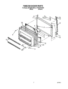 05 - Freezer Door parts for Whirlpool Refrigerator 8ET20ZKXAW00 from AppliancePartsPros.com