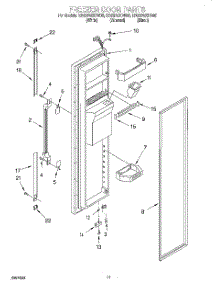07 - Freezer Door parts for Whirlpool Refrigerator ED25DSXDB05 from AppliancePartsPros.com