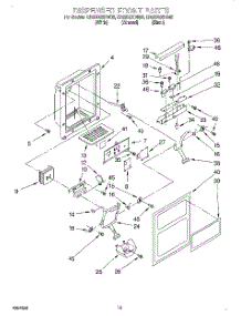 08 - Dispenser Front parts for Whirlpool Refrigerator ED25DSXDB05 from AppliancePartsPros.com