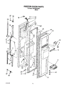 07 - Freezer Door parts for Whirlpool Refrigerator ED27DQXAB03 from AppliancePartsPros.com