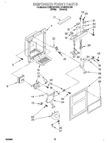 08 - Dispenser Front parts for Whirlpool Refrigerator ED25PSXDN01 from AppliancePartsPros.com