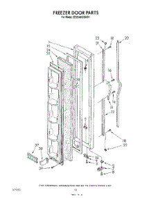 06 - Freezer Door parts for Whirlpool Refrigerator ED20AKXSW01 from AppliancePartsPros.com