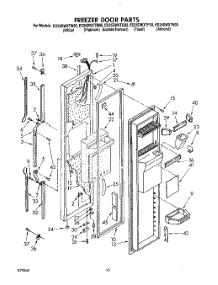 08 - Freezer Door parts for Whirlpool Refrigerator ED25DWXTF00 from AppliancePartsPros.com
