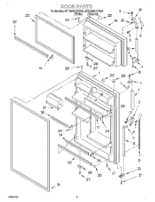 02 - Door parts for Whirlpool Refrigerator 8ET20NKXFN00 from AppliancePartsPros.com