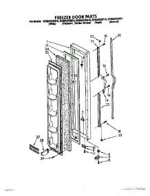 06 - Freezer Door parts for Whirlpool Refrigerator ED20AKXSW10 from AppliancePartsPros.com