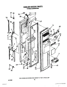 08 - Freezer Door parts for Whirlpool Refrigerator ED25DQXVG02 from AppliancePartsPros.com