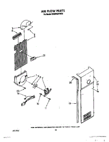 11 - Air Flow parts for Whirlpool Refrigerator ED25DQXVG02 from AppliancePartsPros.com
