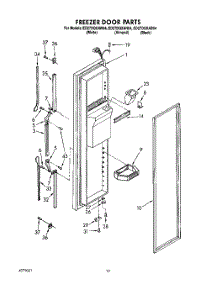 07 - Freezer Door parts for Whirlpool Refrigerator ED27DQXAN04 from AppliancePartsPros.com