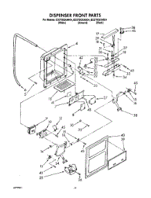 08 - Dispenser Front parts for Whirlpool Refrigerator ED27DQXAN04 from AppliancePartsPros.com