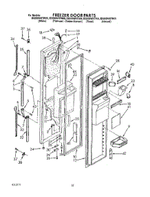 08 - Freezer Door parts for Whirlpool Refrigerator ED25DWXTF05 from AppliancePartsPros.com