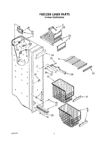 05 - Freezer Liner parts for Whirlpool Refrigerator ED25RQXXW00 from AppliancePartsPros.com