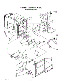 09 - Dispenser Front parts for Whirlpool Refrigerator ED25RQXXW00 from AppliancePartsPros.com