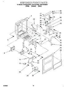 08 - Dispenser Front parts for Whirlpool Refrigerator ED27DQXBN01 from AppliancePartsPros.com