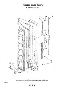 04 - Freezer Door parts for Whirlpool Refrigerator ED19TKXLWR2 from AppliancePartsPros.com