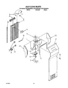 10 - Air Flow parts for Whirlpool Refrigerator ED27DQXAB04 from AppliancePartsPros.com