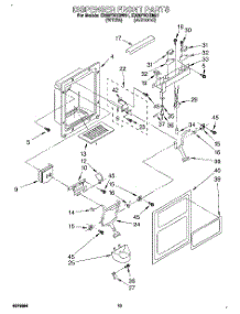08 - Dispenser Front parts for Whirlpool Refrigerator ED25PWXBN01 from AppliancePartsPros.com