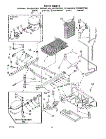 10 - Unit parts for Whirlpool Refrigerator ED25DWXTN02 from AppliancePartsPros.com