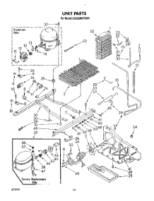 10 - Unit parts for Whirlpool Refrigerator ED25DWXTN01 from AppliancePartsPros.com