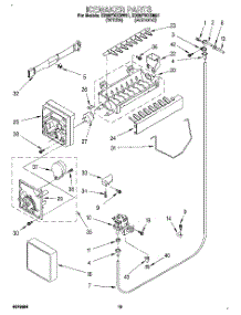 12 - Ice Maker, Lit / Optional parts for Whirlpool Refrigerator ED25PWXBN01 from AppliancePartsPros.com