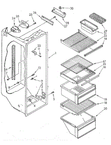 Refrigerator Liner parts for Whirlpool Refrigerator ED20AKXSN03 from AppliancePartsPros.com