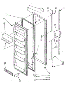 Refrigerator Door parts for Whirlpool Refrigerator ED20AKXSN03 from AppliancePartsPros.com