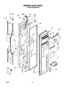 08 - Freezer Door parts for Whirlpool Refrigerator ED25DWXTF01 from AppliancePartsPros.com