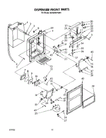 09 - Dispenser Front parts for Whirlpool Refrigerator ED25DWXTF01 from AppliancePartsPros.com