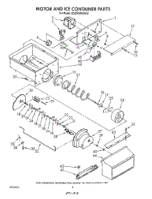 06 - Motor And Ice Container parts for Whirlpool Refrigerator ED25RQXWW02 from AppliancePartsPros.com