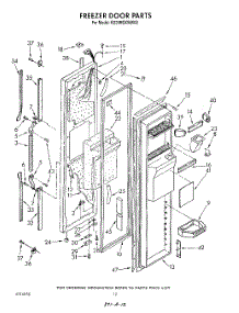 08 - Freezer Door parts for Whirlpool Refrigerator ED25RQXWW02 from AppliancePartsPros.com