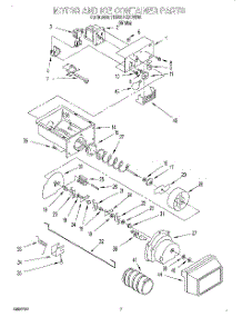 05 - Motor And Ice Container parts for Whirlpool Refrigerator 7ED25PQXDW02 from AppliancePartsPros.com