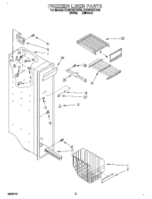 04 - Freezer Liner parts for Whirlpool Refrigerator ED25PSXDN00 from AppliancePartsPros.com