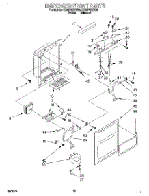 08 - Dispenser Front parts for Whirlpool Refrigerator ED25PSXDN00 from AppliancePartsPros.com