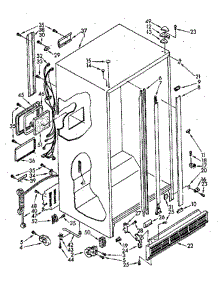 Cabinet parts for Whirlpool Refrigerator ED20AKXSN00 from AppliancePartsPros.com