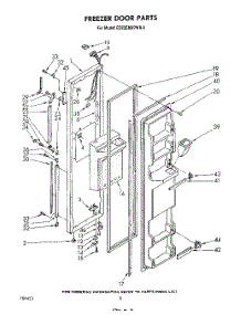 05 - Freezer Door parts for Whirlpool Refrigerator ED22EMXPWR0 from AppliancePartsPros.com