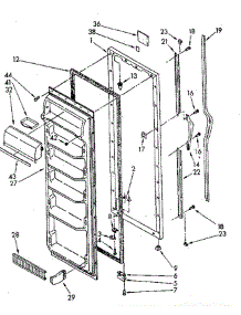 Refrigerator Door parts for Whirlpool Refrigerator ED20AKXSN00 from AppliancePartsPros.com